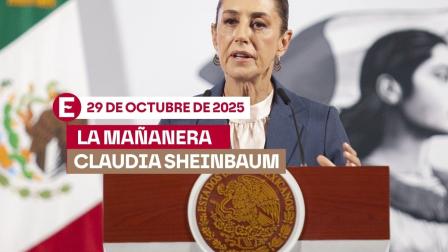 La presidenta Claudia Sheinbaum encabeza su conferencia matutina de este 29 de octubre.