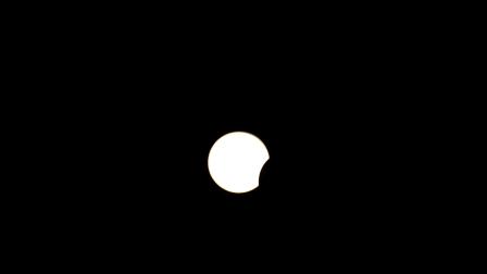 The moon partially covers the sun during a solar eclipse, as seen from Navarrete, northern Spain, August 12, 2026. REUTERS/Vincent West