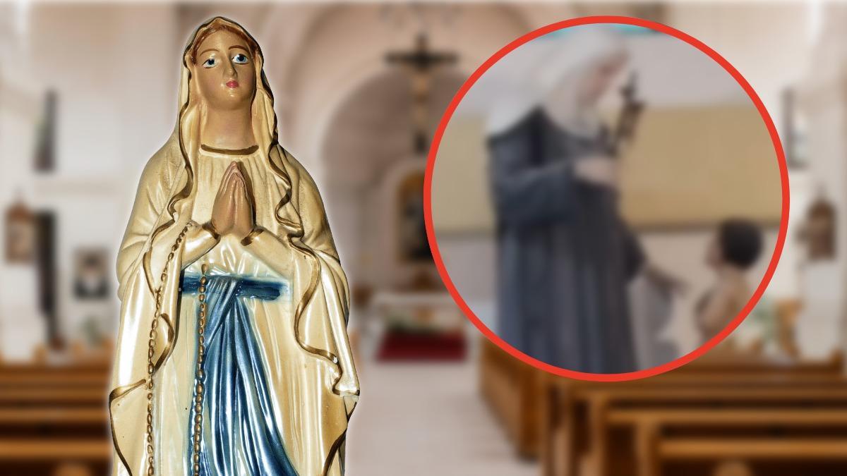 <![CDATA[¿Milagro en plena misa? VIDEO en iglesia capta a virgen 