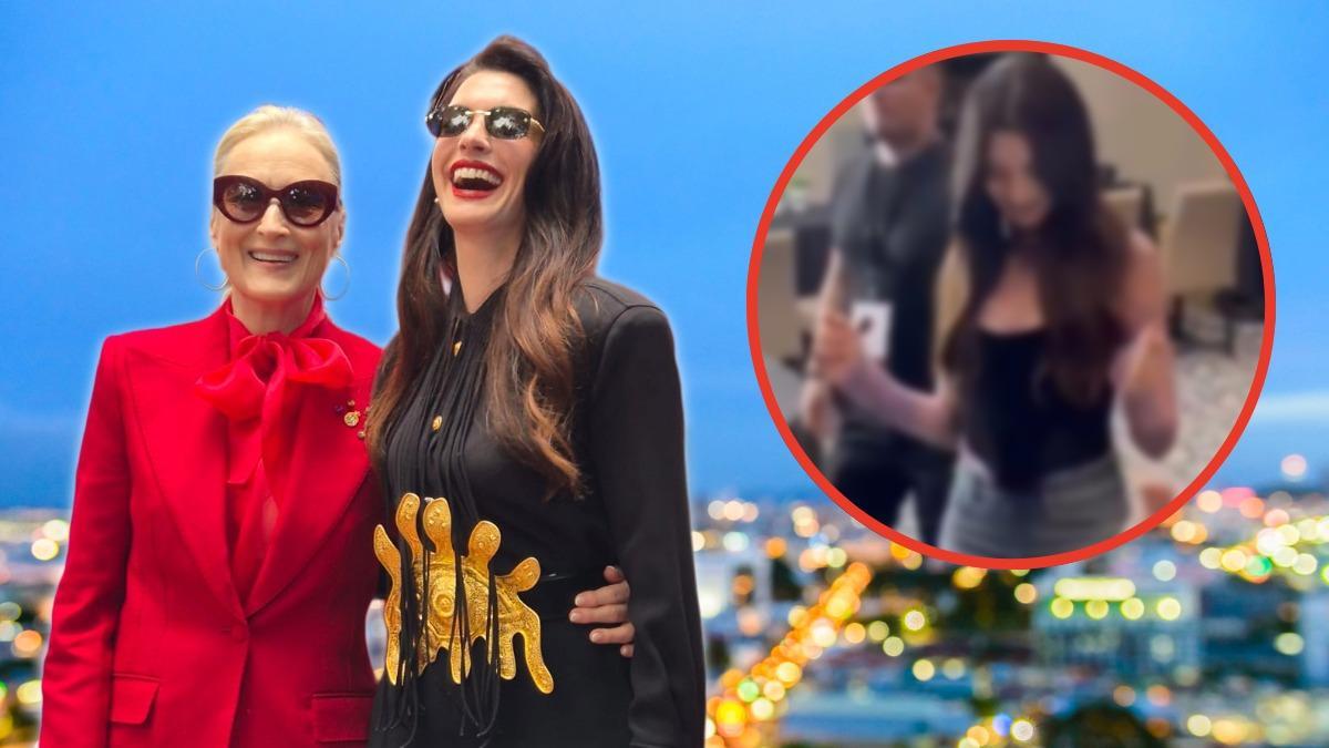 <![CDATA[¡CDMX enloquece! Anne Hathaway y Meryl Streep bailan “Cómo te voy a olvidar” de Los Ángeles Azules]]>