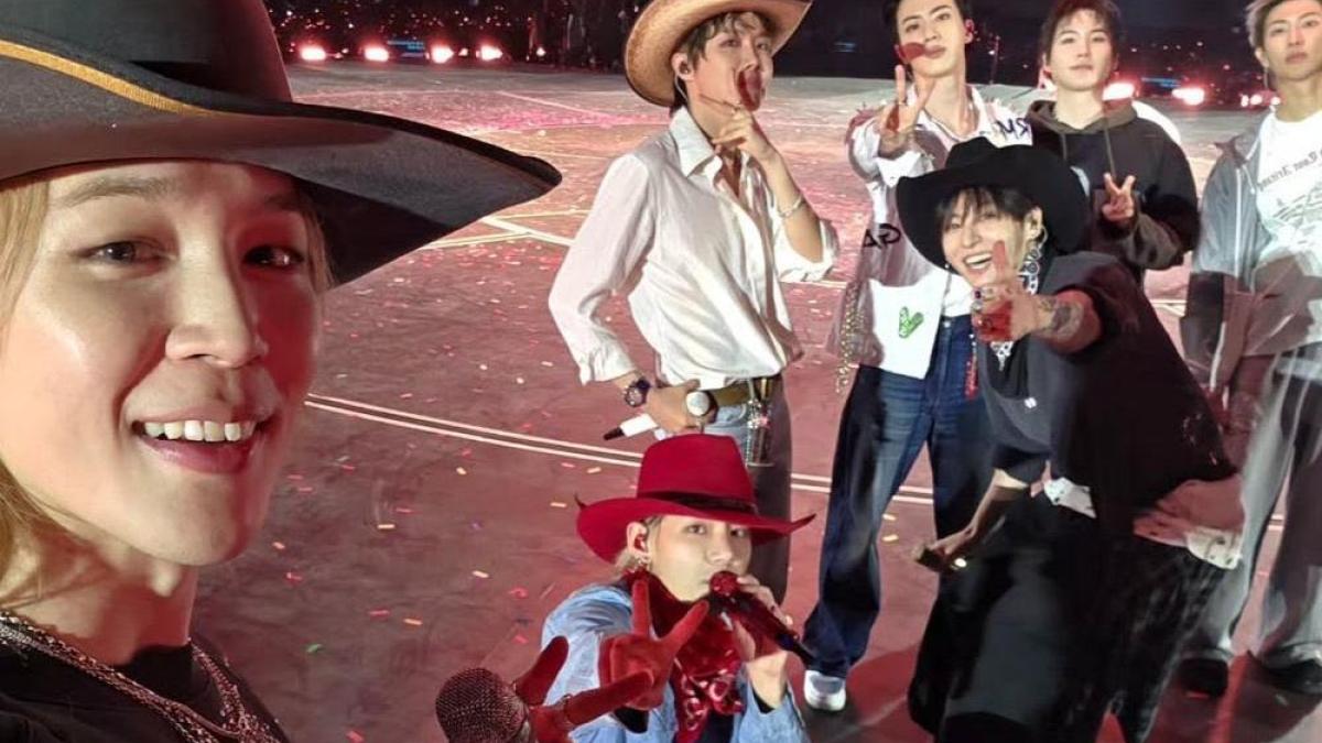 <![CDATA[BTS regresó a su debut en el segundo concierto en México con lucha libre y looks vaqueros]]>