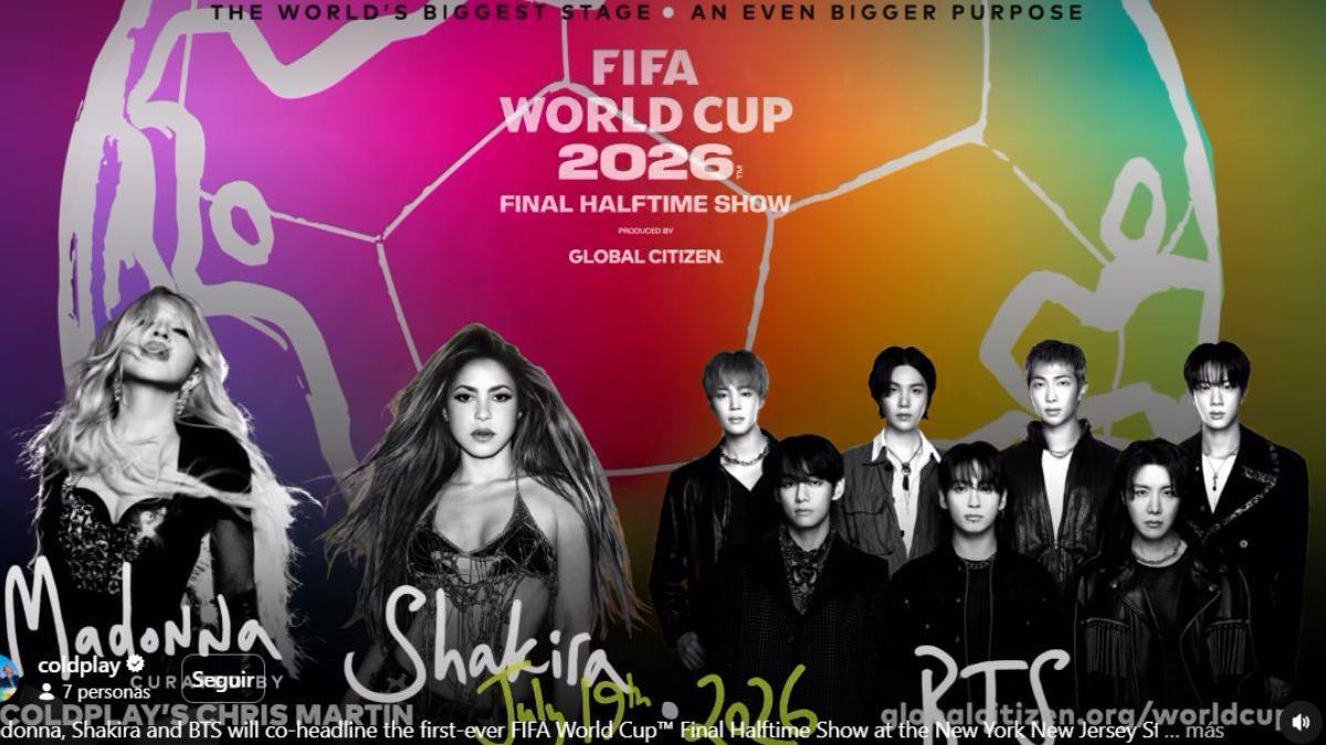 <![CDATA[Mundial 2026: Madonna, Shakira y BTS encabezarán el primer show de medio tiempo]]>