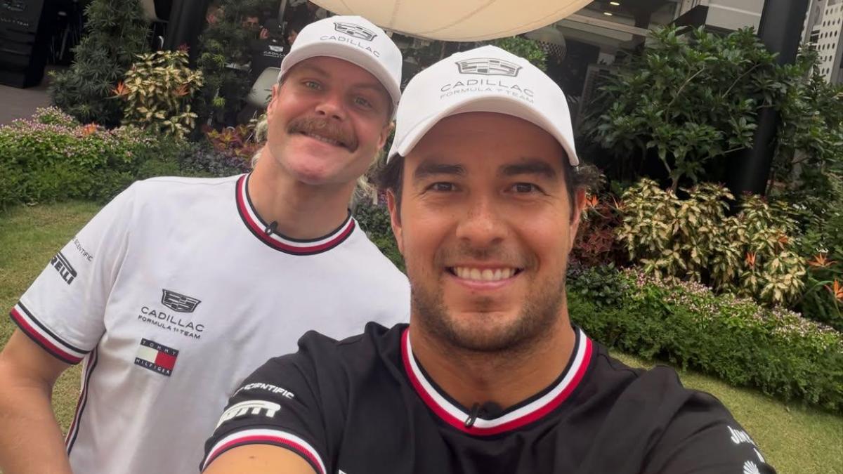 ¡Llevadito! Checo Pérez le juega ruda broma a Valtteri Bottas previo a Gran Premio de Singapur