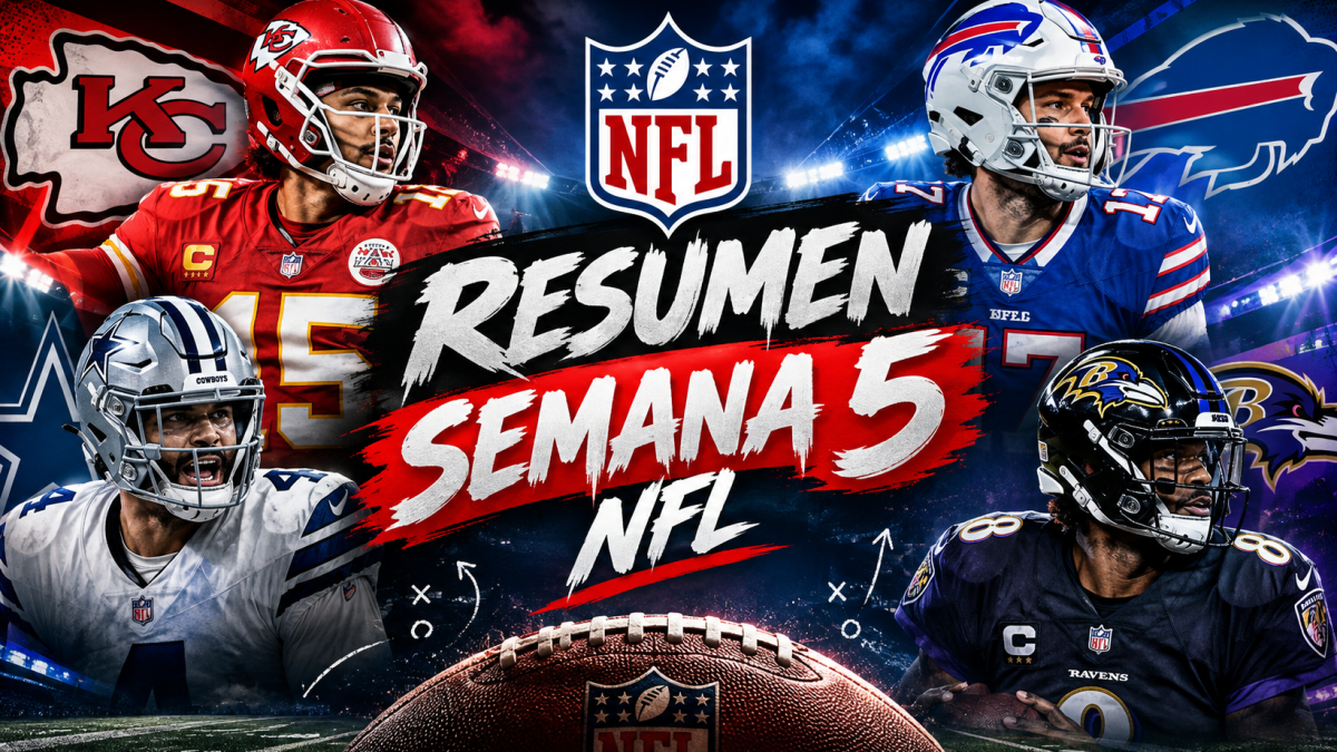 Resumen Semana 5 NFL 2026: Resultados, mejores partidos y posiciones actualizadas de AFC y NFC
