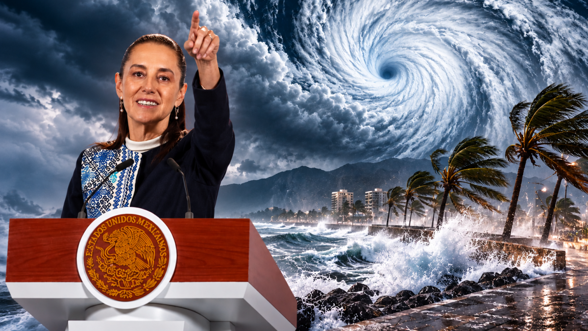 Sheinbaum llama a tomar precauciones por 'Trudy' en el Pacífico, Golfo de México y La Huasteca
