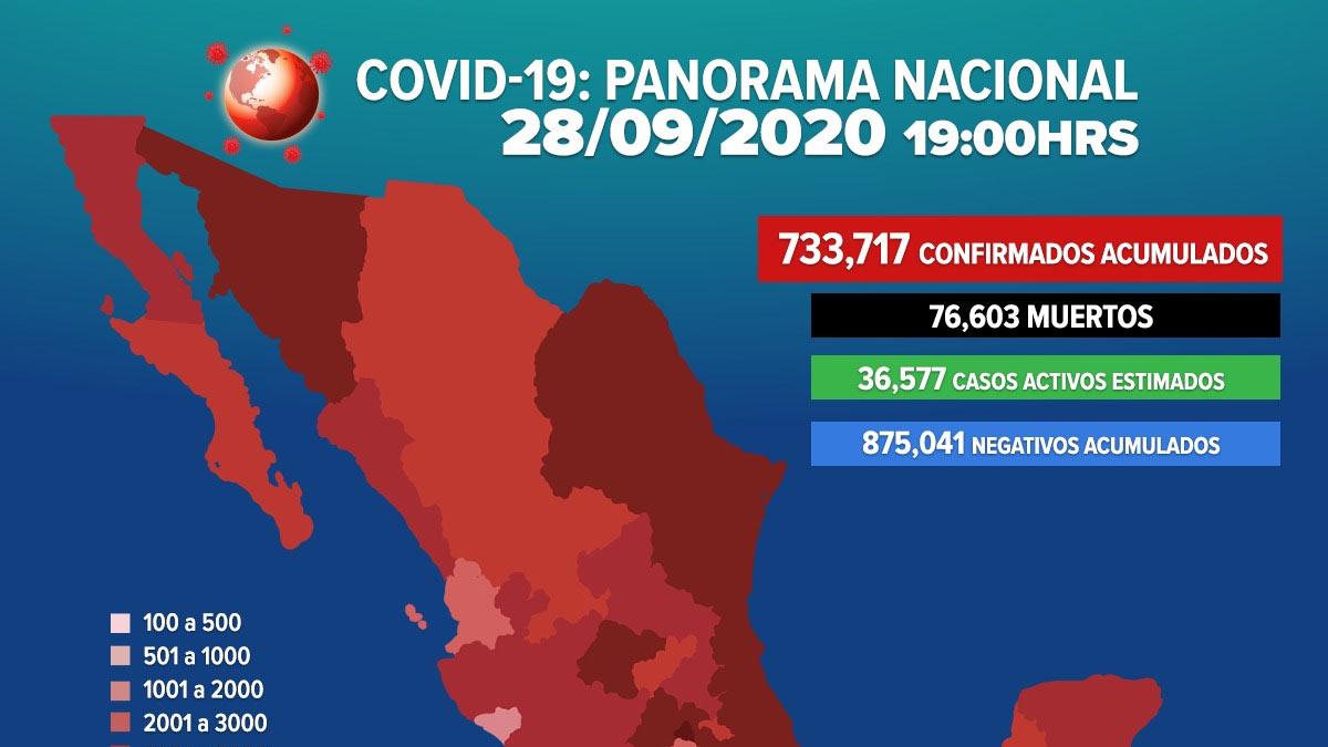 Coronavirus hoy: Casos confirmados de Covid superan los 733 mil en México