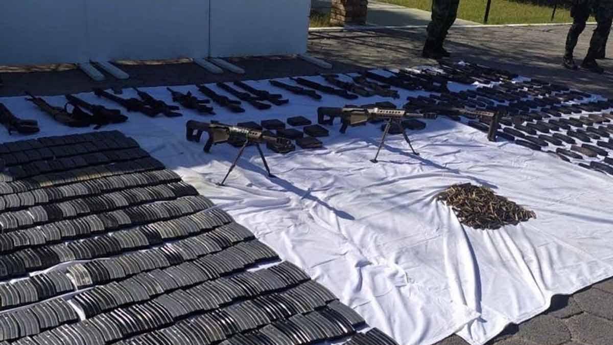 <![CDATA[Ejército Mexicano y Guardia Nacional aseguró arsenal en Nuevo León]]>