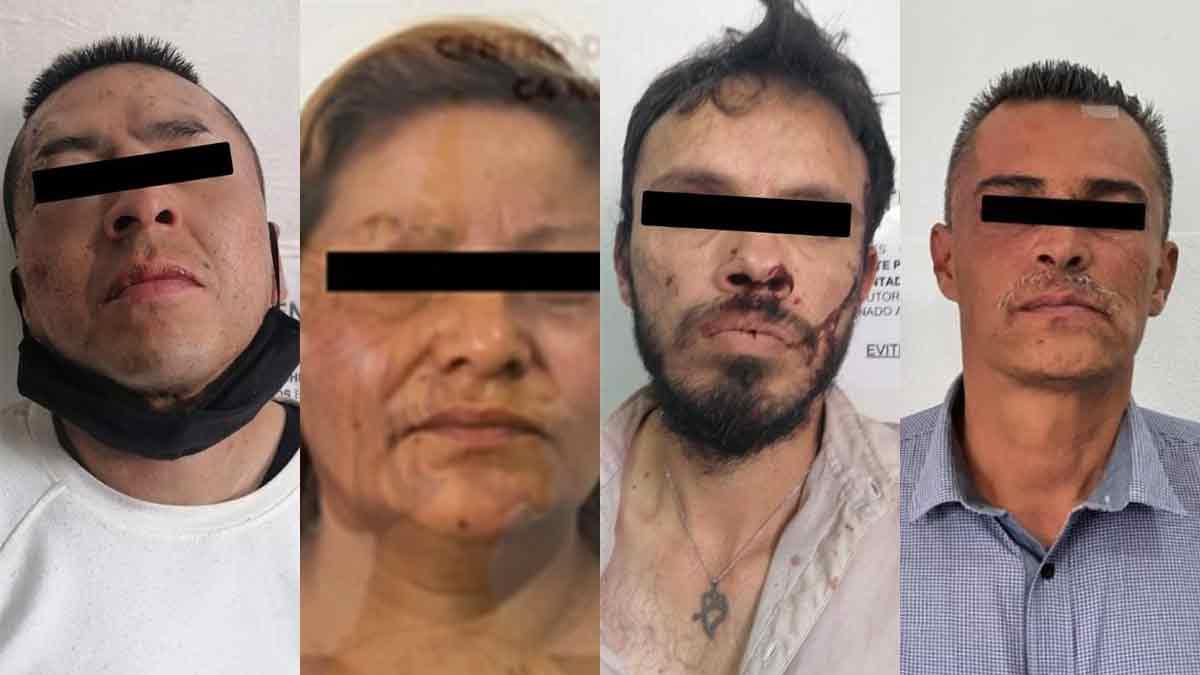 Detienen a 4 integrantes de banda dedicada al robo a transeúntes en Neza