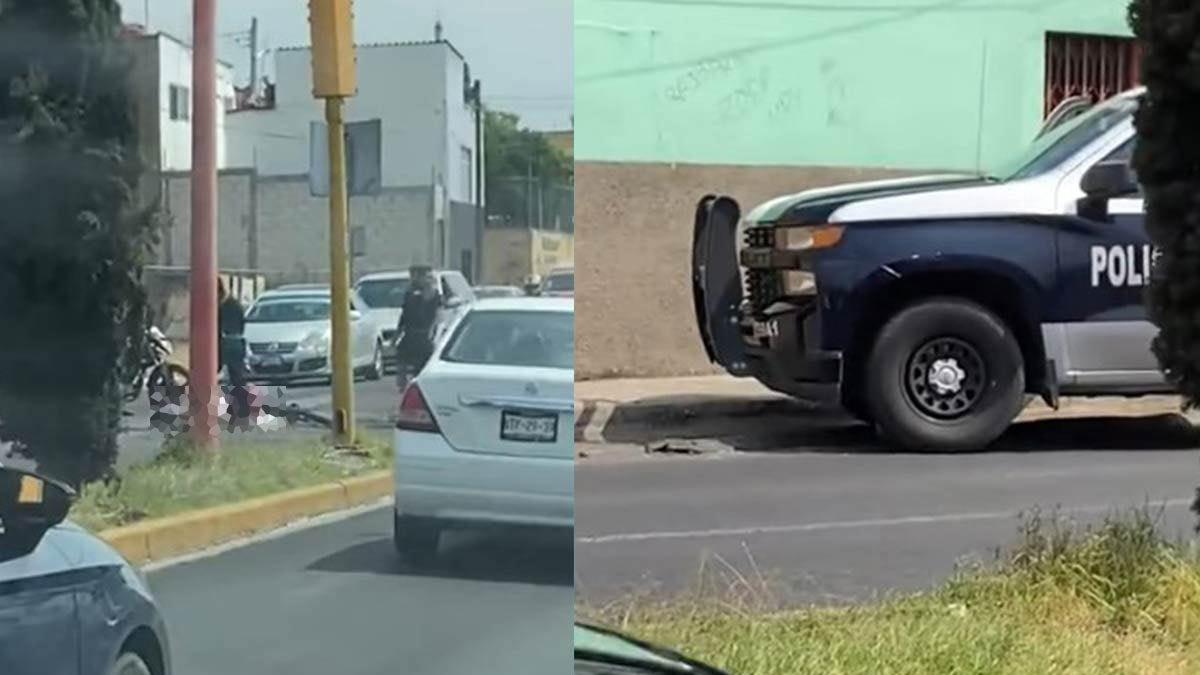 Patrulla se pasa el alto y atropella a una mujer de 57 años en Cholula