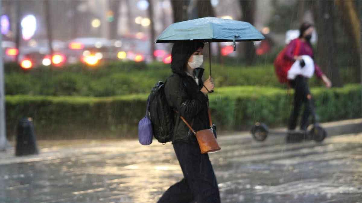 Activan Alerta Amarilla por lluvia fuerte en 5 alcaldías de CDMX