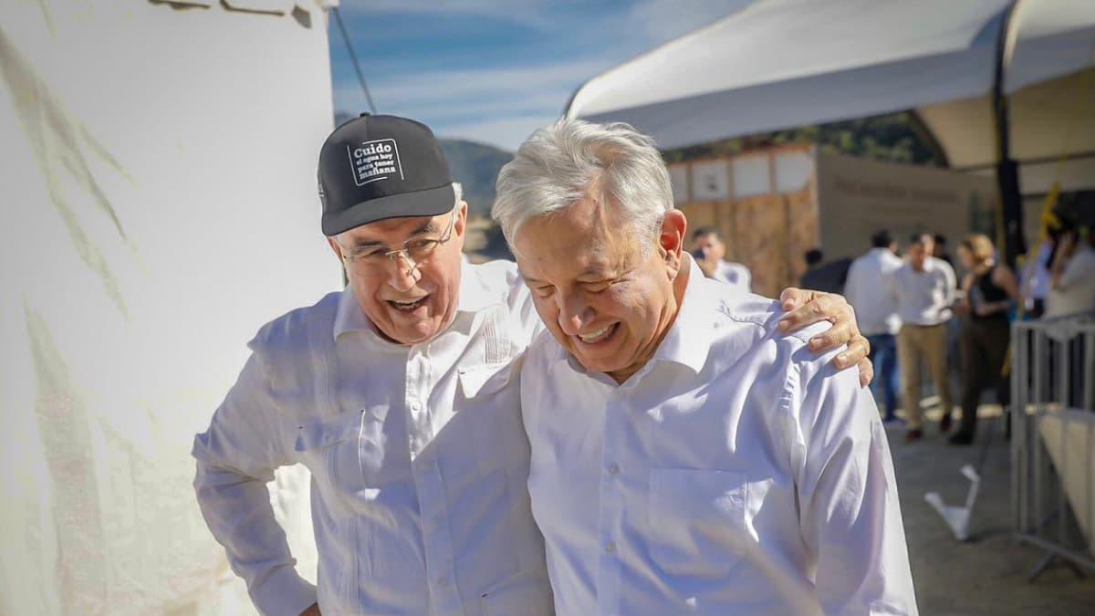 López Obrador y Rubén Rocha Moya inauguran la presa Santa María