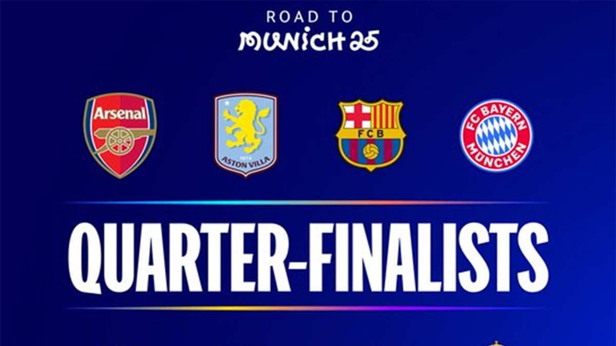 Así quedan los Cuartos de final de la Champions League