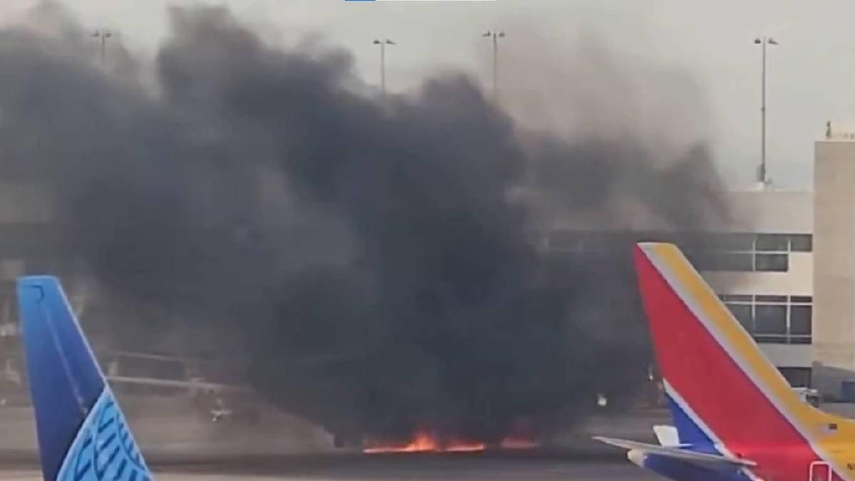 VIDEO | Avión de American Airlines se incendia en aeropuerto de Denver