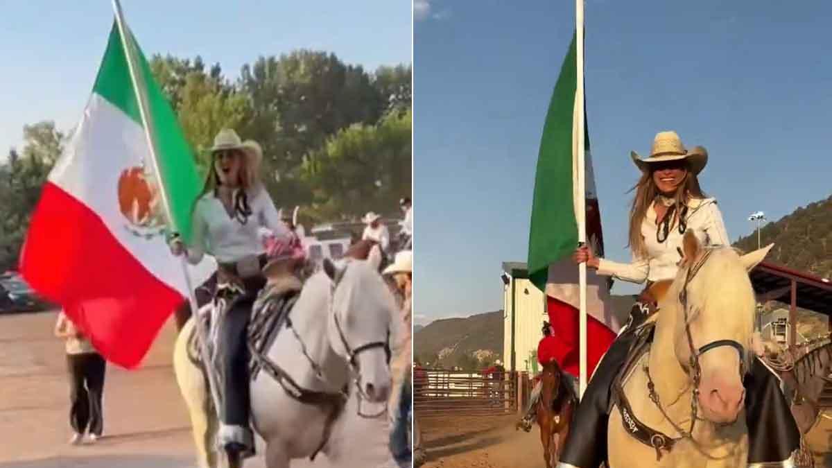 Bella Hadid grita ‘¡Viva México!’ y ondea la bandera en un rodeo de ...