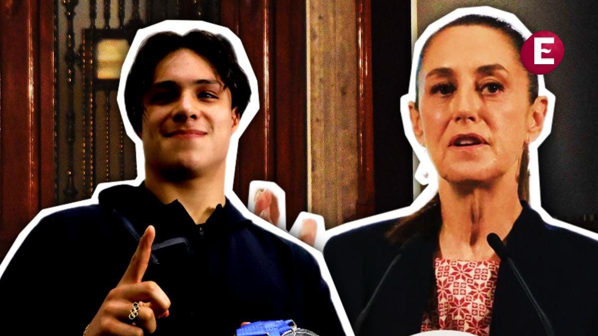 Sheinbaum se reúne con clavadistas mexicanos en Palacio Nacional