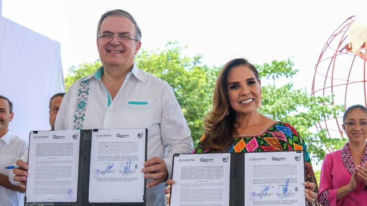 Mara Lezama y Marcelo Ebrard firman primer Polo de Desarrollo Económico ...