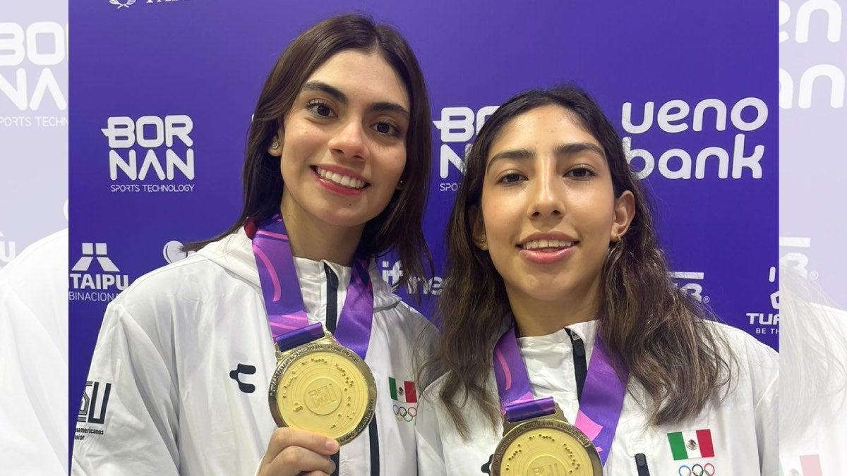 Andrea Zambrano y Zaira Salgado se bañan en oro