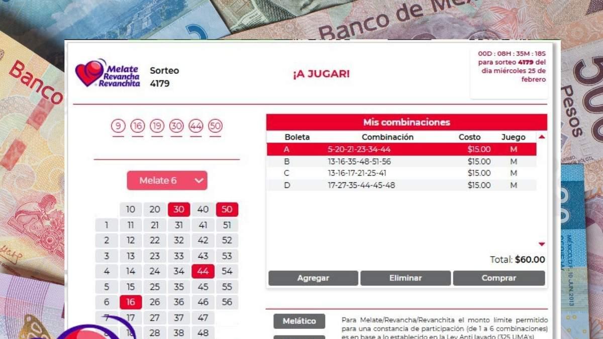 Resultados Melate 4179: Miércoles 25 de febrero de 2026
