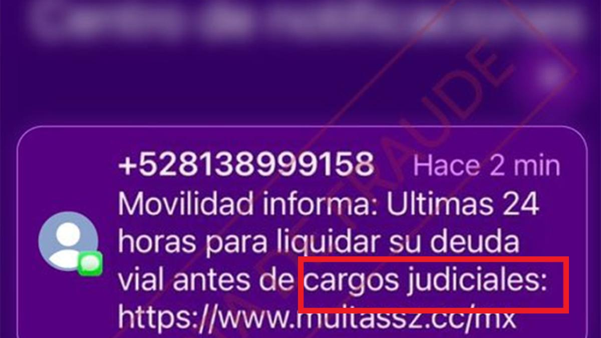 Alertan en CDMX por mensajes de fraude sobre multas y adeudos de vehículos