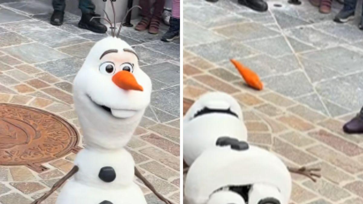 <![CDATA[¿Falló la magia? El robot de Olaf se desploma en Disneyland y el video sorprende a todos]]>