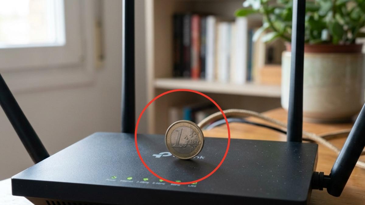 <![CDATA[El truco de poner una moneda en el router del WiFi, ¿para qué sirve?]]>