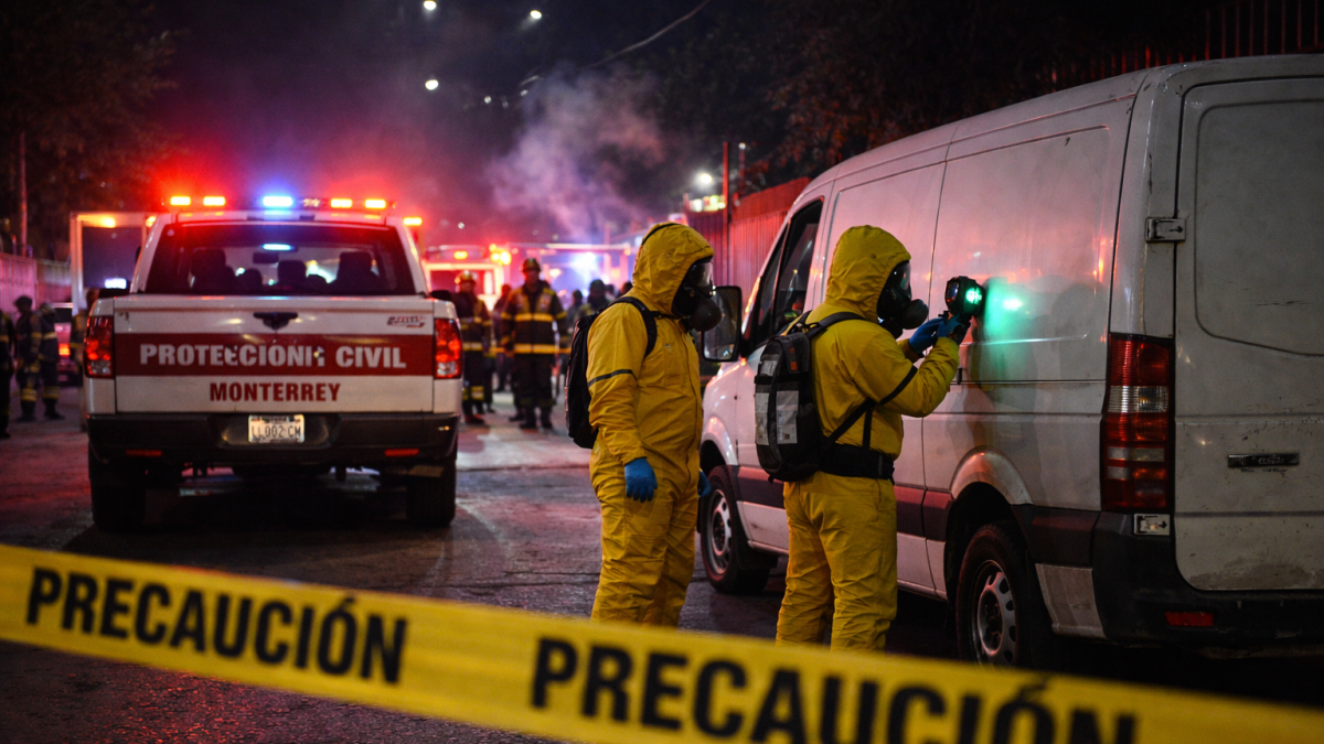 <![CDATA[Alerta radiación Monterrey, camioneta material peligroso]]>