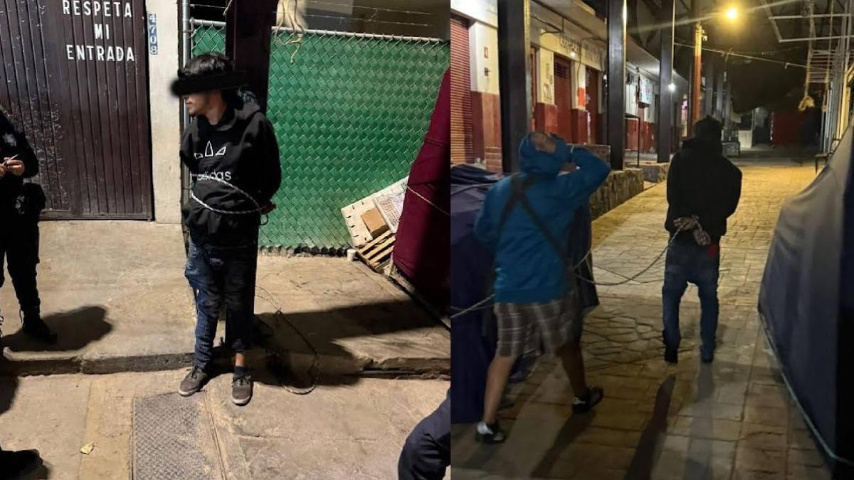 <![CDATA[Retienen y amarran a poste a presunto ladrón en Hidalgo]]>