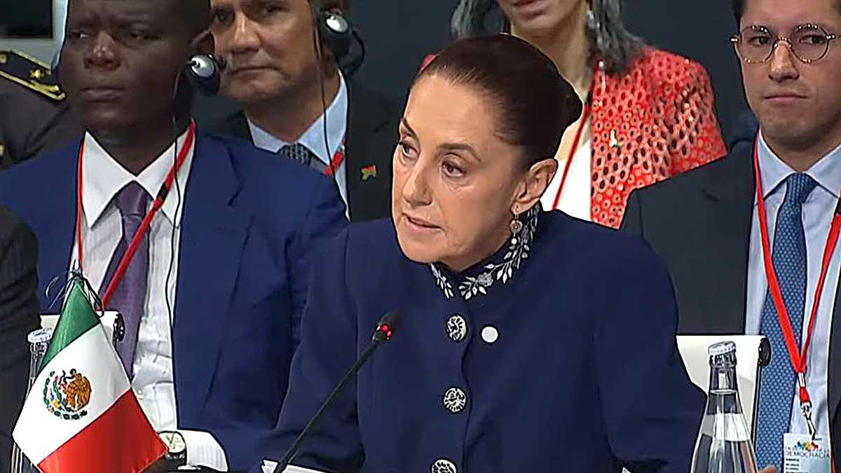 <![CDATA[Sheinbaum propone usar 10% del gasto militar mundial para “sembrar vida y no guerra”]]>