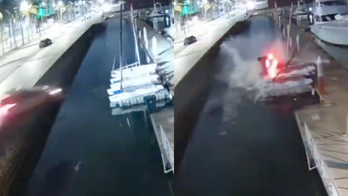 <![CDATA[Camioneta pierde el control y sale disparada al mar en Veracruz | VIDEO]]>