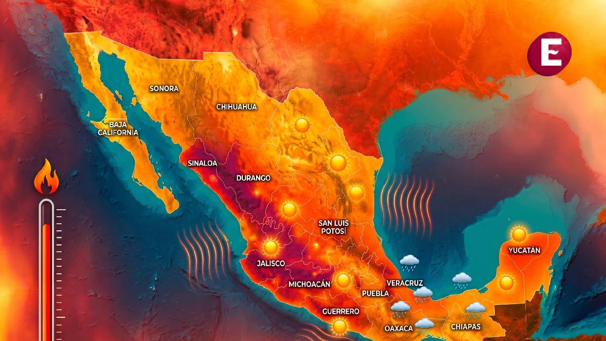 <![CDATA[Ola de calor en México: SMN alerta por temperaturas de hasta 45°C; estos estados son los afectados]]>