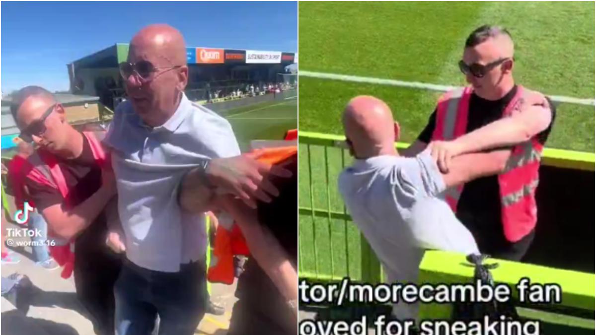 <![CDATA[VIDEO: Aficionado es expulsado de un estadio por comer un sándwich de carne]]>