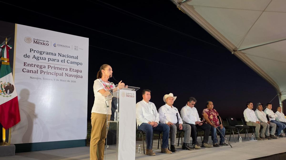 <![CDATA[Sheinbaum inaugura primera etapa del Canal de Navojoa]]>
