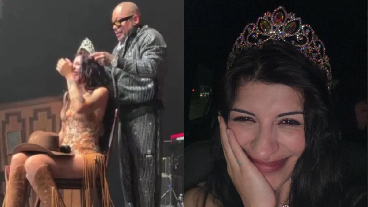 <![CDATA[Cazzu rompe en llanto tras ser coronada por A.B. Quintanilla y recibir emotivo mensaje]]>