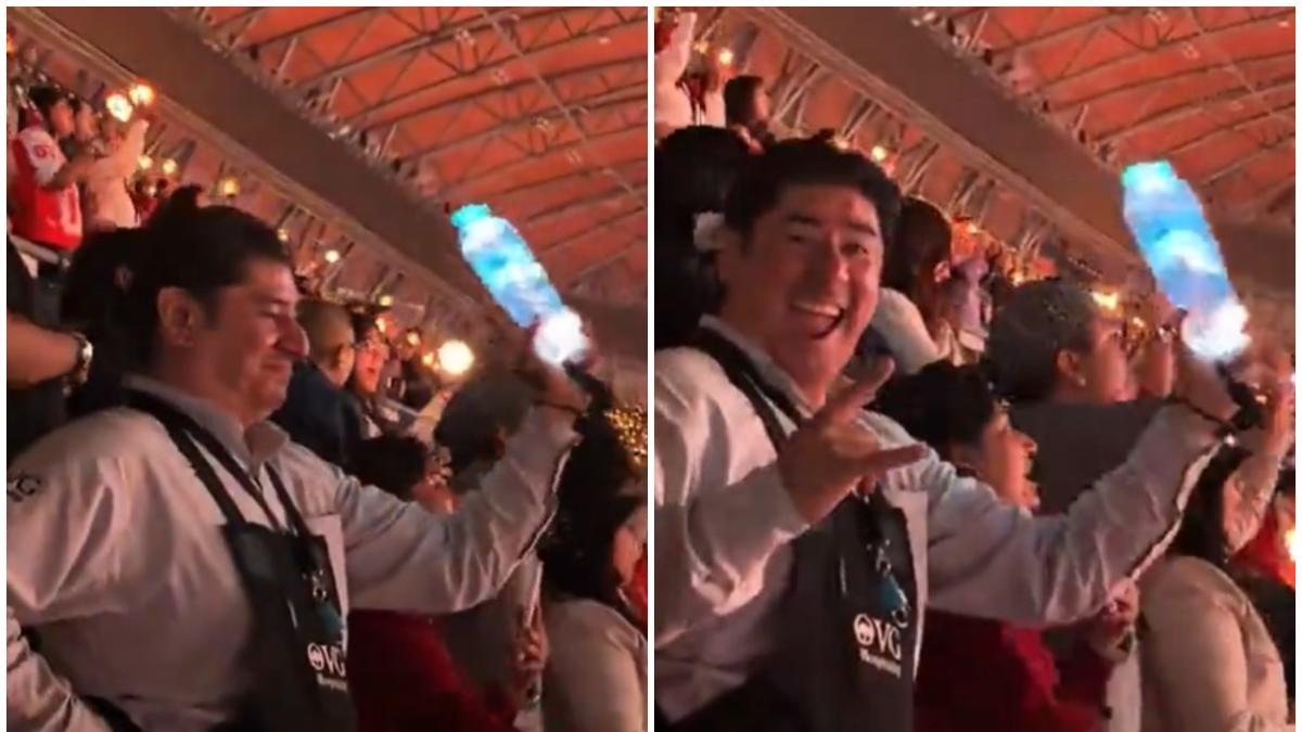 <![CDATA[Vendedor improvisa una ARMY Bomb con botella de agua en concierto de BTS]]>
