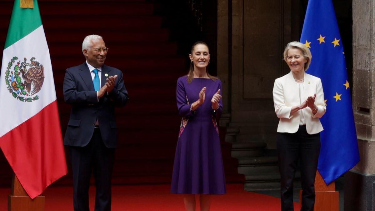 <![CDATA[Sheinbaum recibe a presidenta de la Comisión Europea]]>