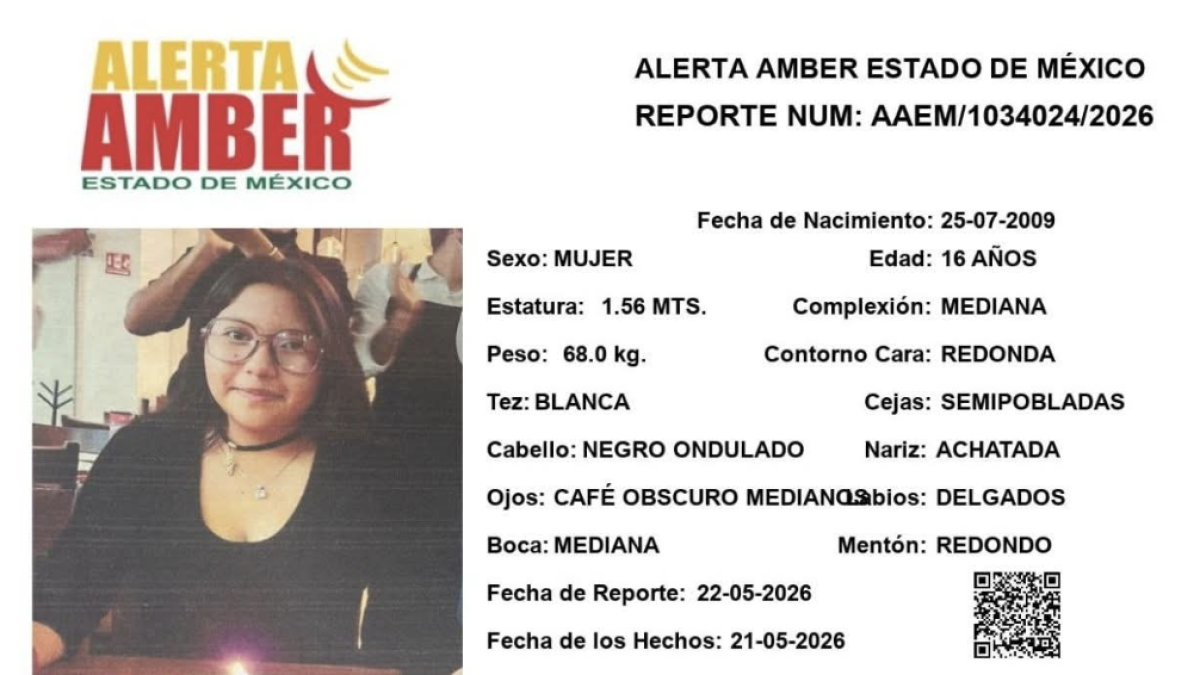 <![CDATA[Activan Alerta Amber por desaparición de Scarleth Daniela en Ecatepec; temen por su integridad]]>
