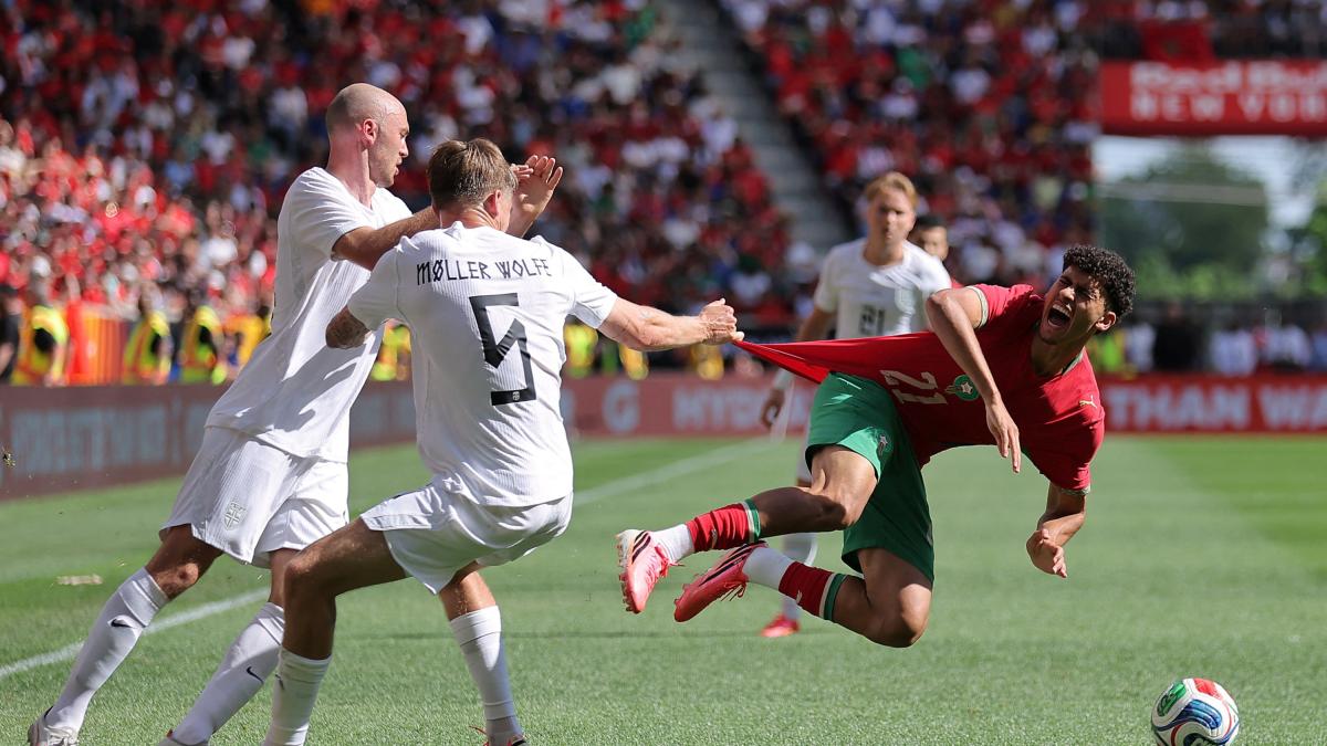 <![CDATA[Marruecos empató con Noruega y perdió a Mazraoui y 