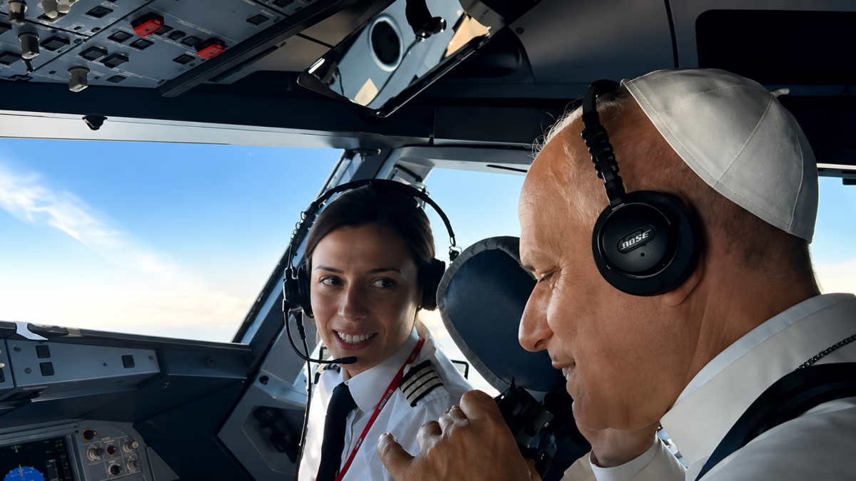 <![CDATA[El papa León XIV se sentó con los pilotos en su vue