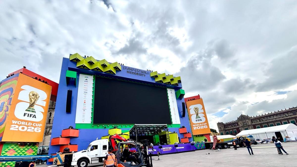 En suspenso, apertura del Fan Fest del Zócalo de la Ciudad d