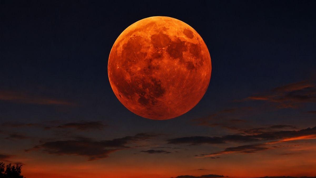 ¿Por qué la Luna se pone roja o naranja? La explic
