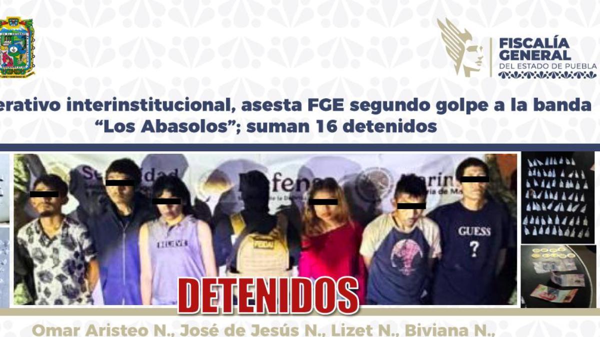 Detienen a otros seis integrantes de “Los Abasolos” en Puebl