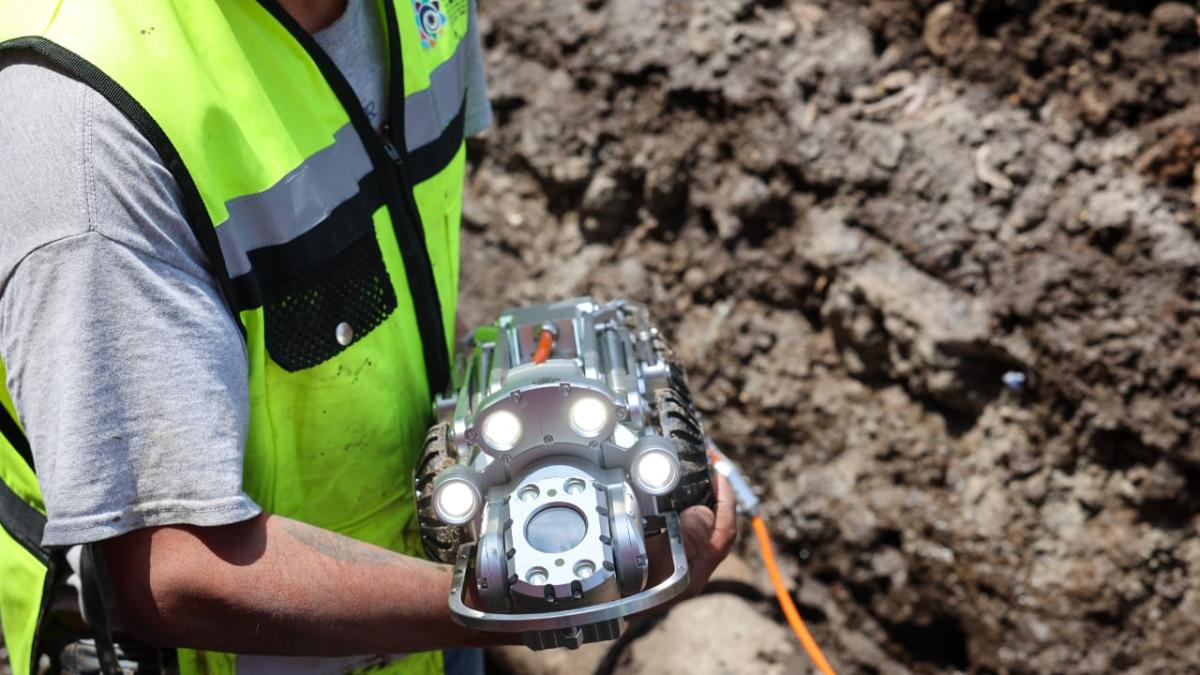 Ecatepec estrena robot y georadar para cazar fugas de agua y tomas clandestinas