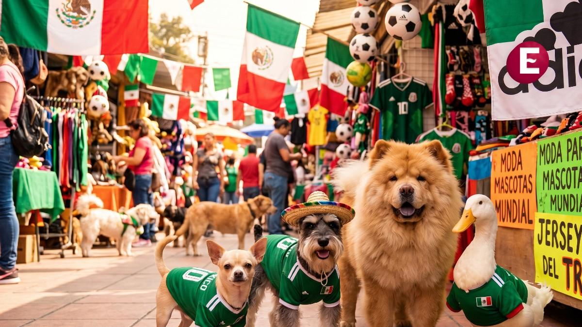 世界杯热潮：墨西哥人给宠物穿上国家队球衣