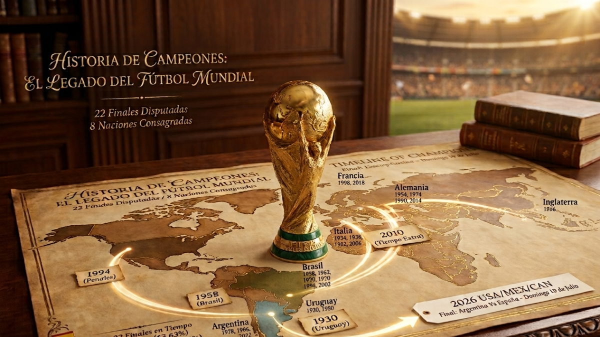 Todos los campeones en la historia de los Mundiales