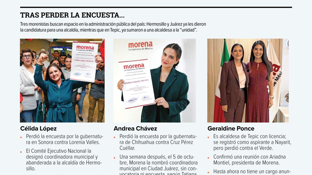 Morena apapacha a segundos lugares