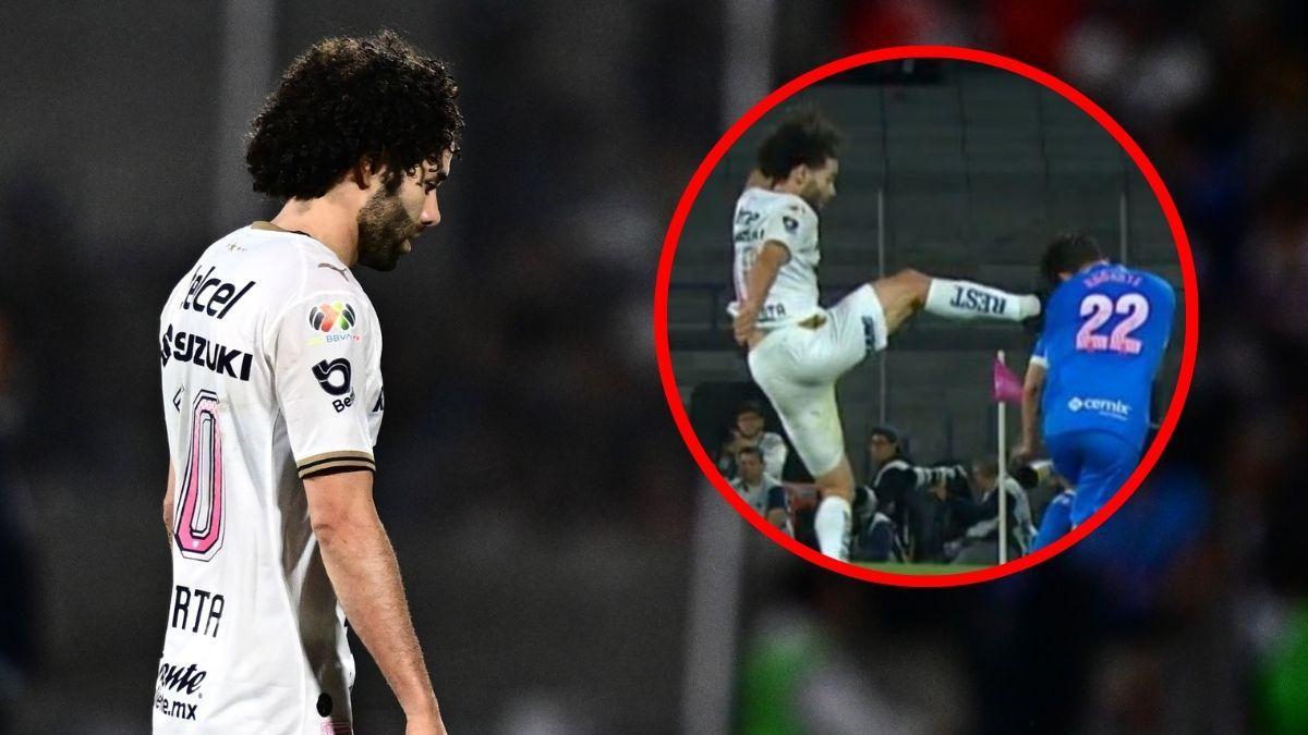 ¡De héroe a villano! Chino Huerta es expulsado luego de su gol ante Cruz Azul