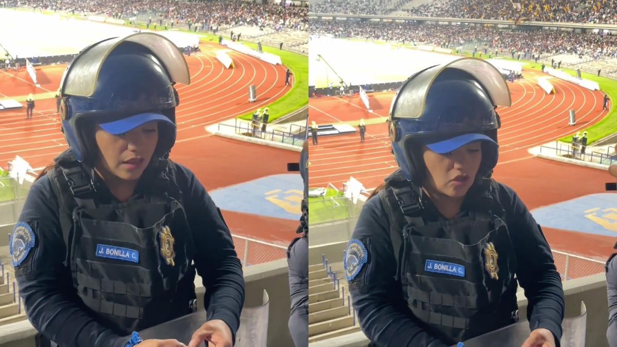 Policía que apoyaba a Cruz Azul en el estadio es reconocida por la Liga MX