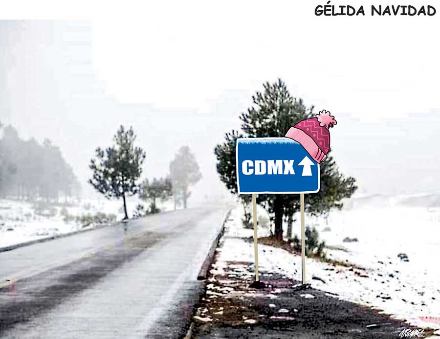  Cartón de Gregorio del 25 de diciembre de 2025 sobre la gélida Navidad en la CDMX.