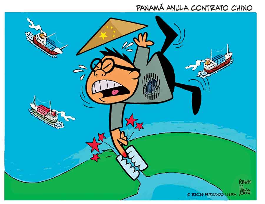 Cartón de Llera del 8 de febrero de 2026 sobre Panamá.